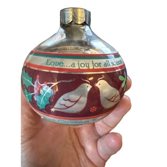 Hallmark 1st Christmas Together Keepsake Ornament Glass Ball Vintage 1984 - Picture 3 of 7